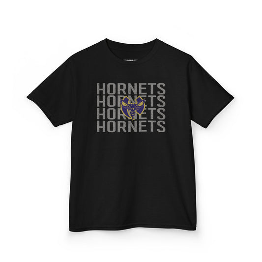 Distressed Stacked Hornets Youth