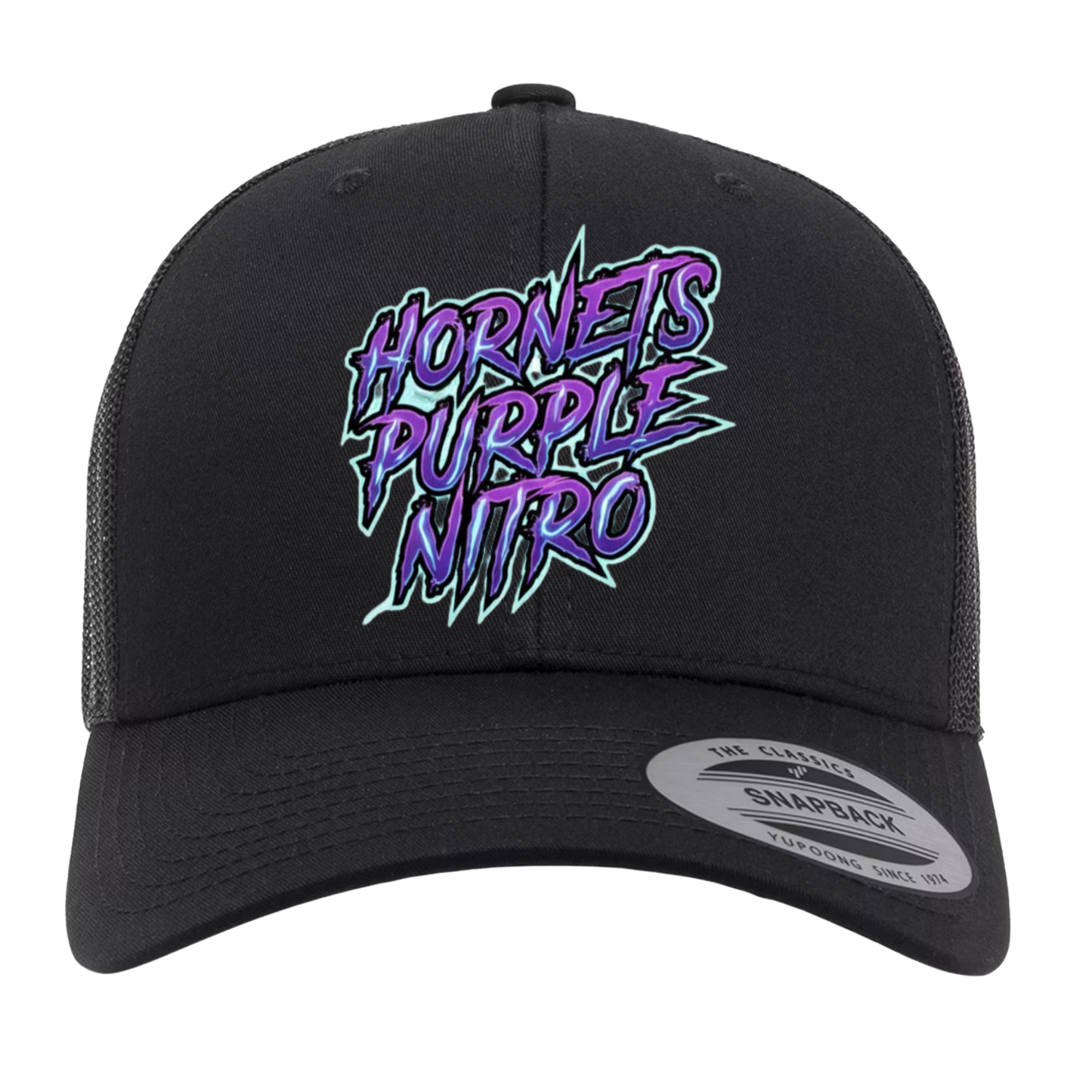 Black Hornets Purple Nitro Snapback Trucker Hat