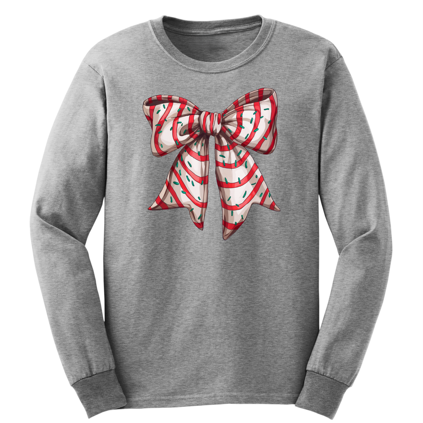 Christmas Zebra Cake Bow Available In T-Shirts, Hoodies, Crewnecks, & Long Sleeves