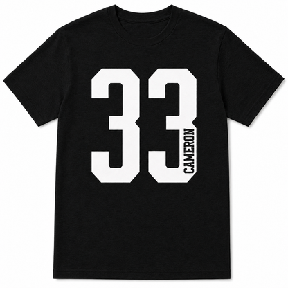 Custom Name & Number Personalized Sports Tee