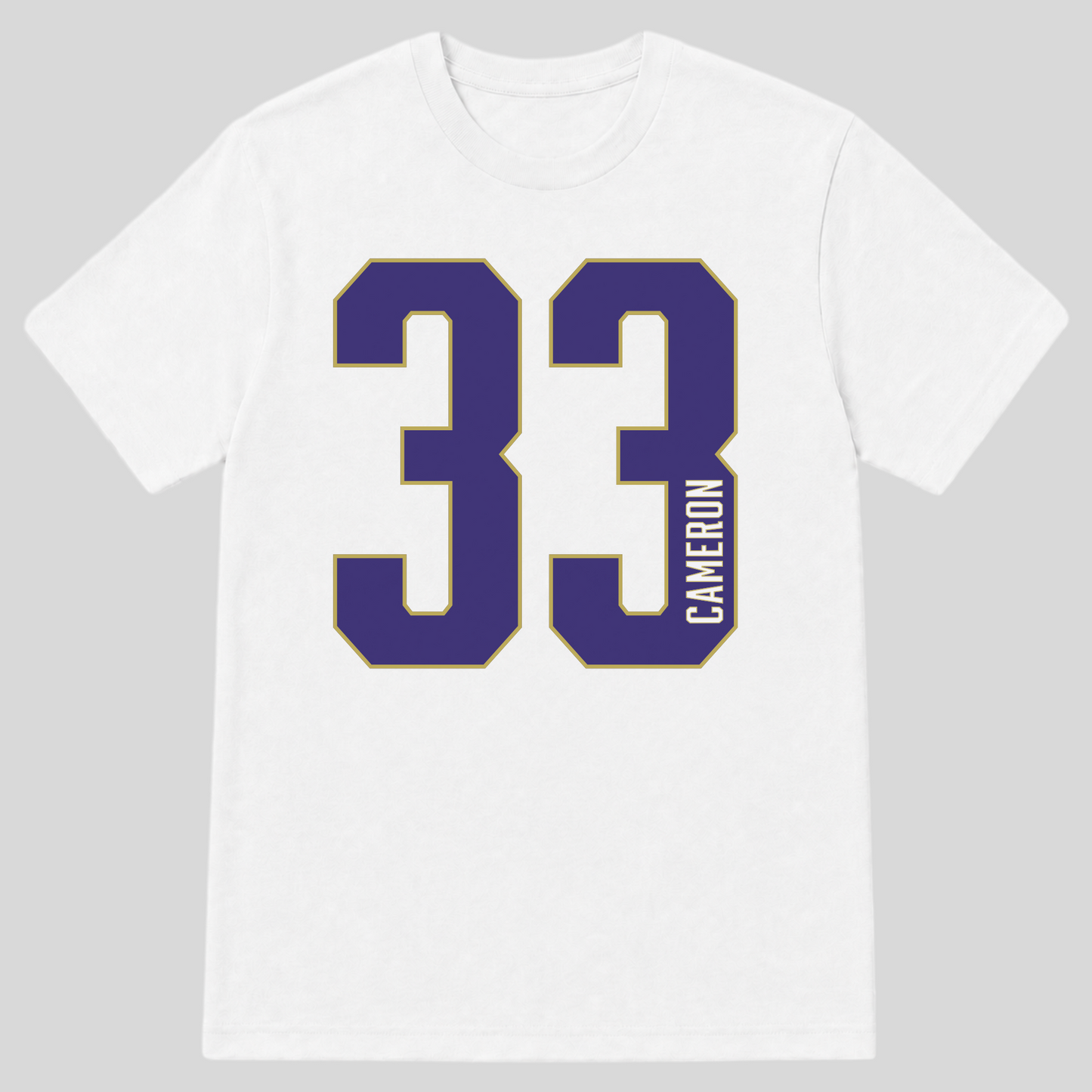 Custom Name & Number Personalized Sports Tee