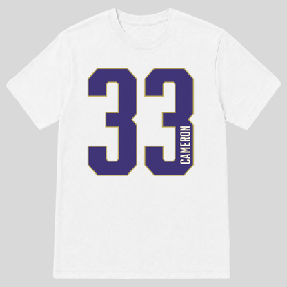 Custom Name & Number Personalized Sports Tee