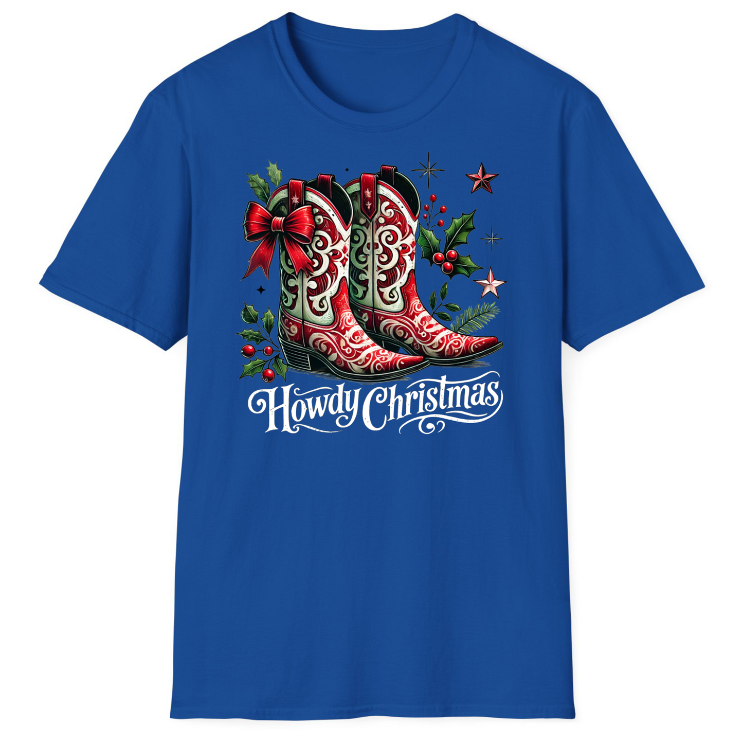 Howdy Christmas Boots Available In T-Shirts, Hoodies, Crewnecks, & Long Sleeves