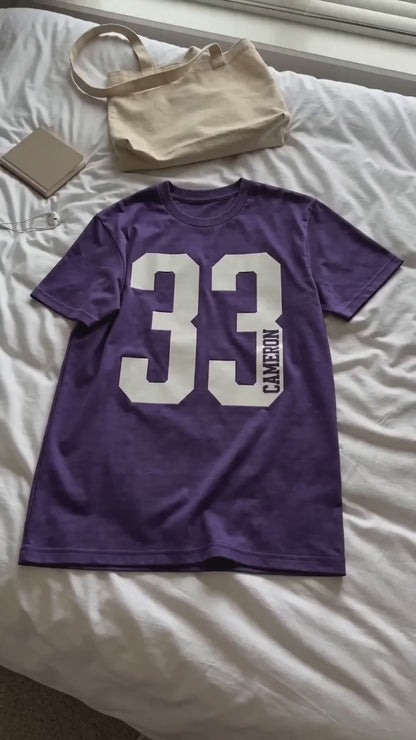 Custom Name & Number Personalized Sports Tee
