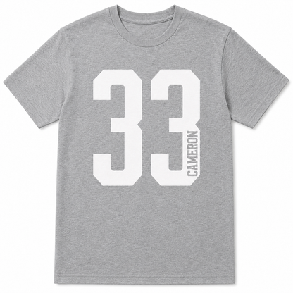 Custom Name & Number Personalized Sports Tee